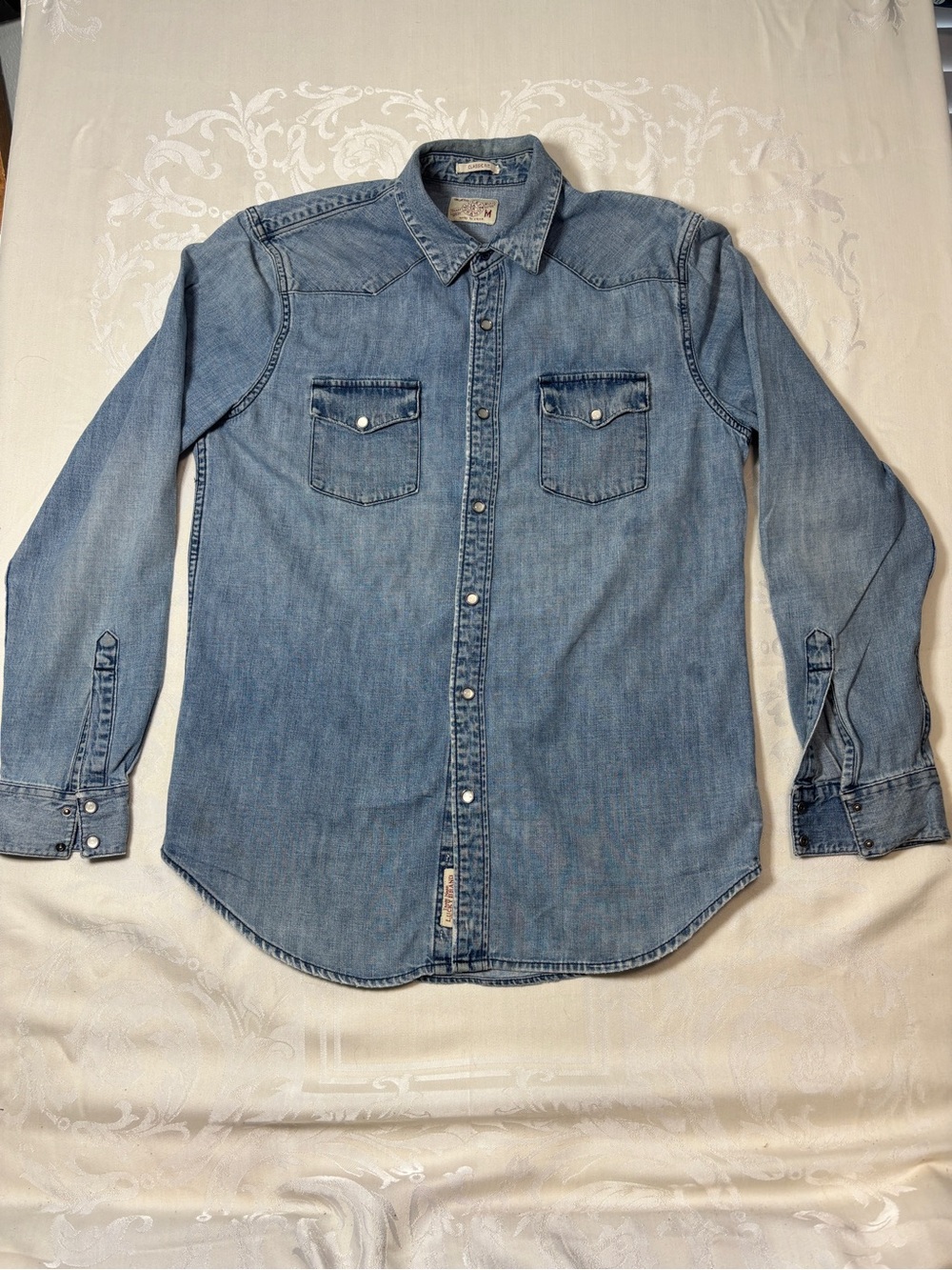 Lucky Brand Light Wash Denim Western Shirt